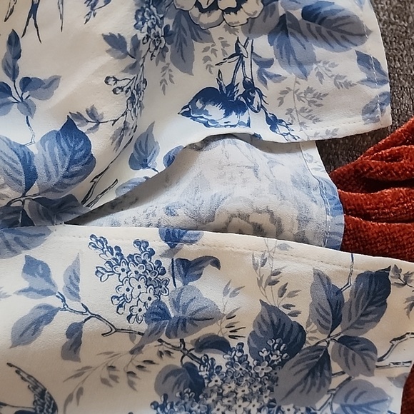 Reformation Pompadour Blue White Floral Mini Dress Cottagecore French Girl - Picture 11 of 11